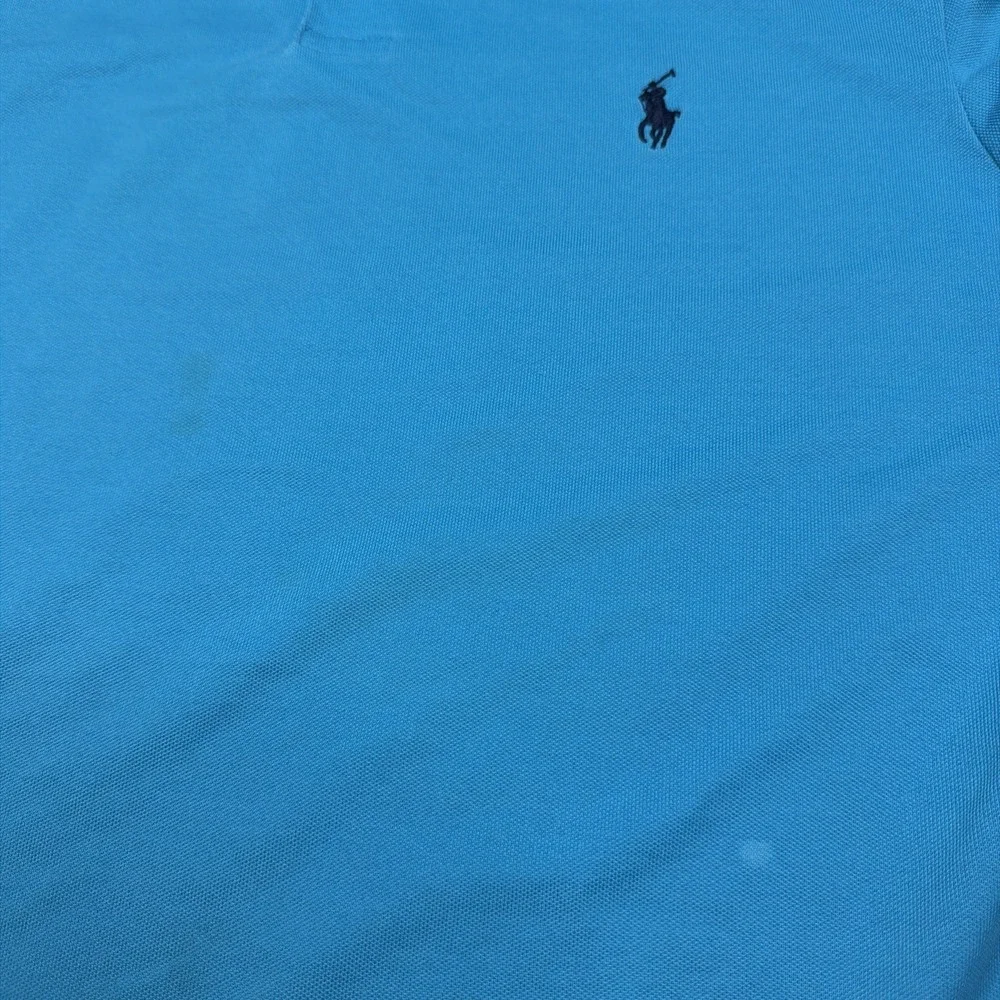 Polo Ralph Performance RLX Blue Polo Pony Mens Medium Active Collated Shirt